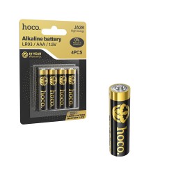 Hoco JA2B Alkaline Cell Battery LR03/AAA/1.5V (4PC) Black